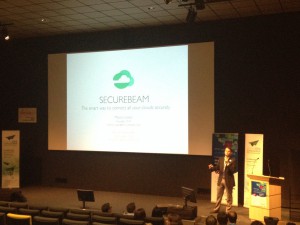 SecureBeam pitching in Rennes. Photo: Silicon Allee/David Knight